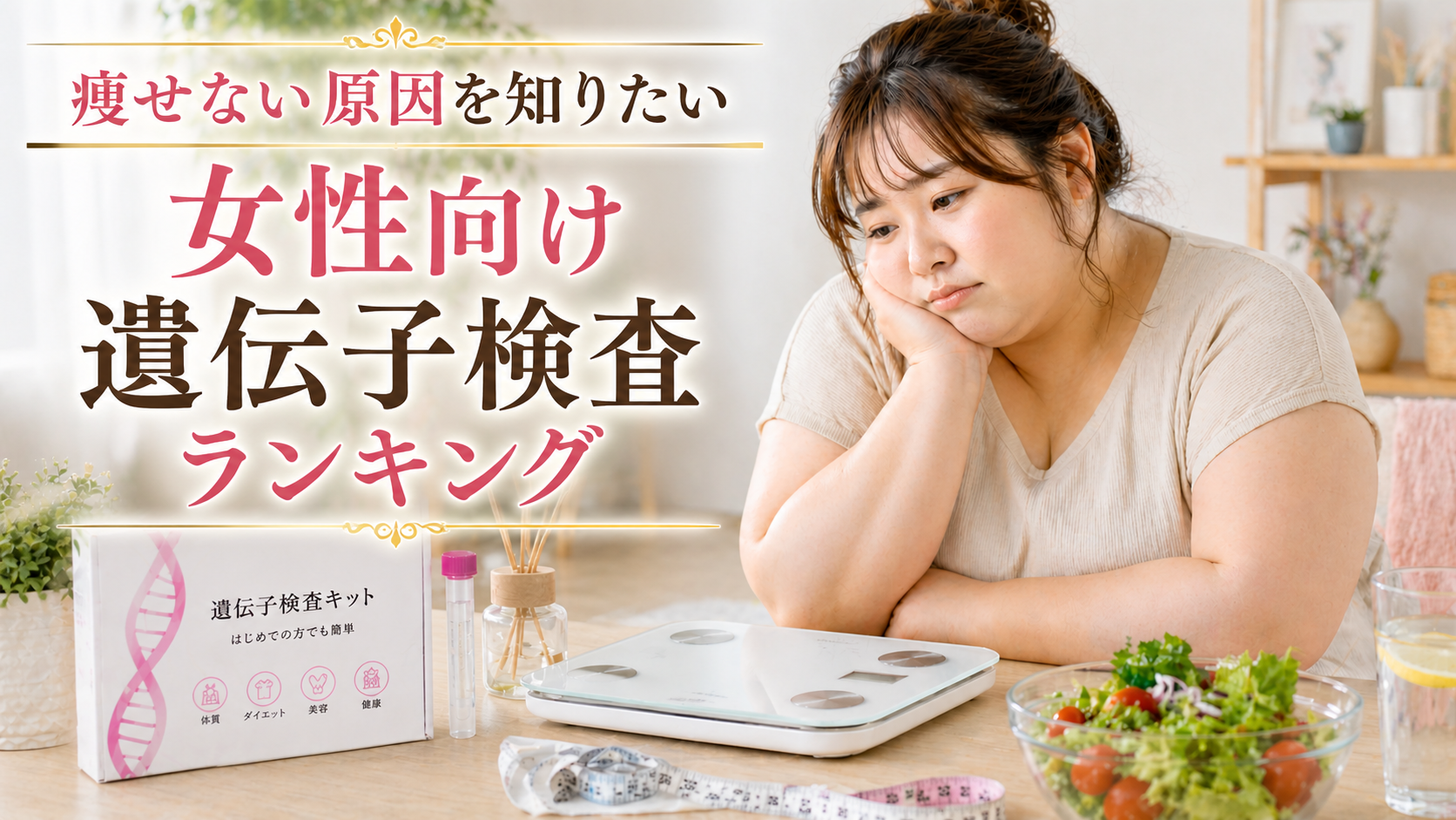 痩せない原因を知りたい女性向け遺伝子検査ランキング