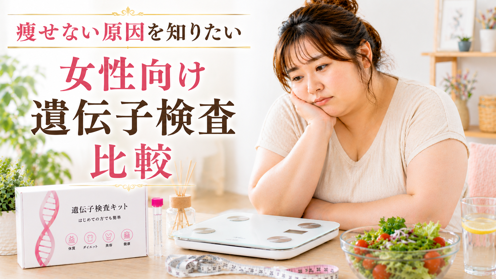 痩せない原因を知りたい女性向け遺伝子検査比較